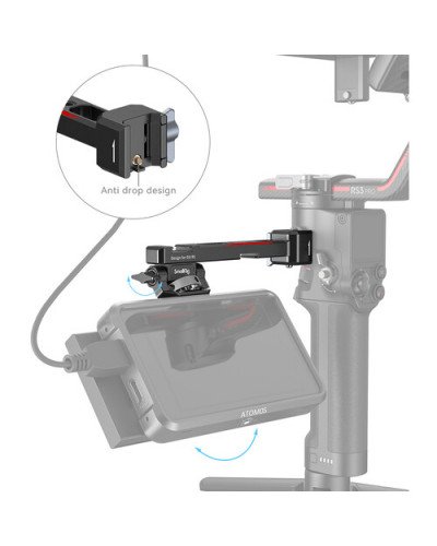 SmallRig Monitor Mounting Support with NATO Clamp for DJI RS 2 RSC 2 RS 3 RS 3 Pro RS 3 Mini RS 4 or RS 4 Pro Gimbal