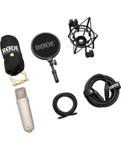 RODE NT1 5th Generation Large-Diaphragm Cardioid Condenser XLR/USB Microphone (Silver)