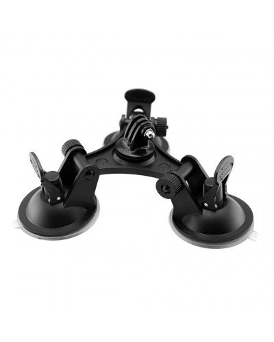 Triple Suction Cup Mount with 1/4 Threaded Head 360 Degree Tripod Ball Head