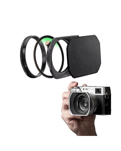 MRCUV Adapter Hood Kit for FUJIFILM X100 Series X100/X100V/X100VI/X100F/X100S/X100T (Black)