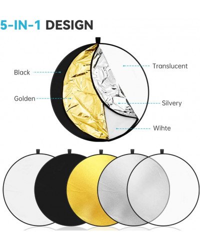 NiceFoto SR-5-Ø22" 5in1 Round Reflector Discs (56cm)