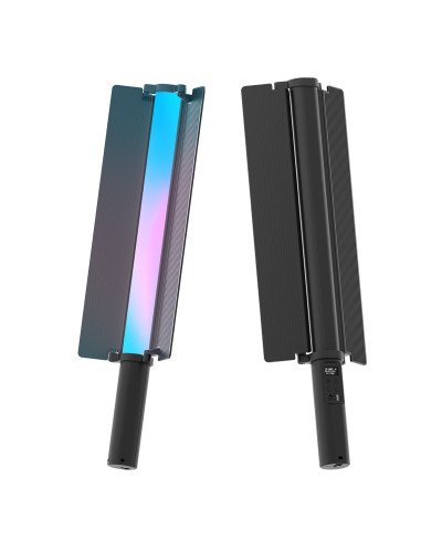 NiceFoto TC-C2 Bi-Color RGB 24W Handheld LED Light Wand with Barndoor