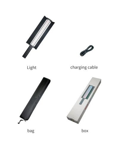 NiceFoto TC-298RGB.W RGB 20W Handheld LED Light Wand with Barndoor
