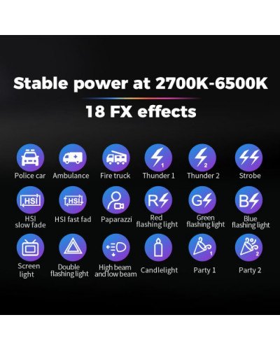 NiceFoto FB-2000C 200W RGBW Folding Fabric LED Light