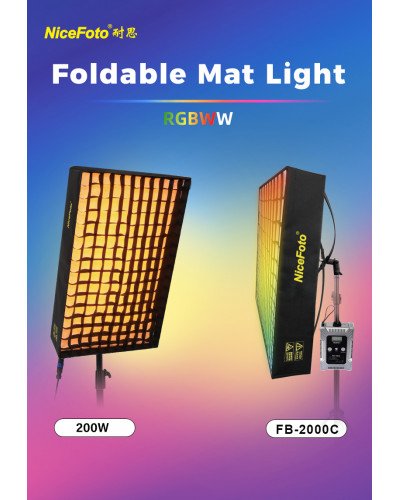 NiceFoto FB-2000C 200W RGBW Folding Fabric LED Light