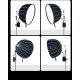 NiceFoto DL80-1000A 100W Bi-Color Umbrella Light(With Grid)