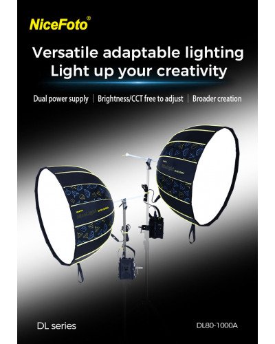 NiceFoto DL80-1000A 100W Bi-Color Umbrella Light(With Grid)