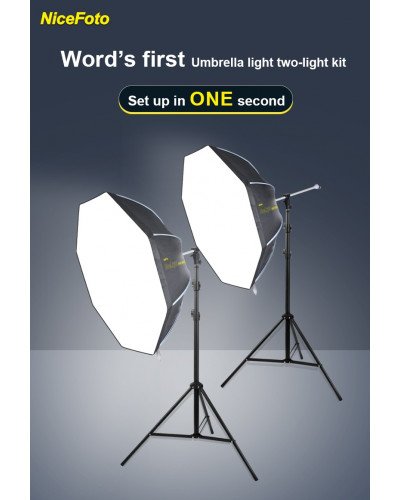NiceFoto KT-DP80-1000B 100W (Daylight) Umbrella Light 2 Kit (With 2 Stand) NiceFoto KT-DP80-1000B 100W (Daylight) Umbrella Light 2 Kit (With 2 Stand)