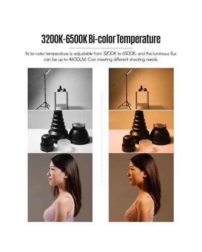 NiceFoto SL-500A 50W LED Video Light Bi-color with Stand