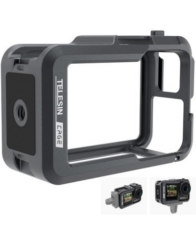 TELESIN Aluminum Camera Cage for DJI Osmo Action 3/4