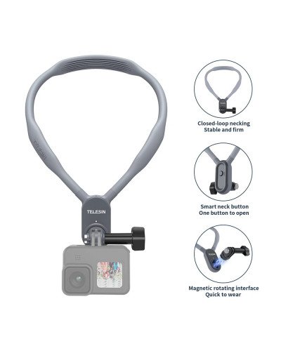 TELESIN Magnetic Neck Holder Mount for Action Cameras