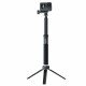 TELESIN 0.9m Extendable Aluminum Alloy Selfie Stick with Tripod and Phone Clip for GoPro