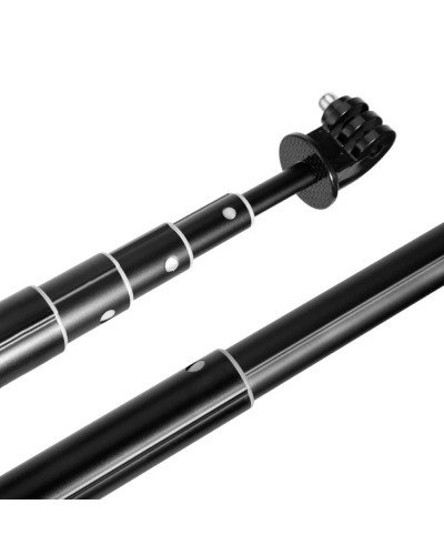 TELESIN 0.9m Extendable Aluminum Alloy Selfie Stick with Tripod and Phone Clip for GoPro