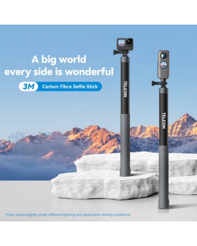 TELESIN New Design 3m Carbon Fiber Selfie Stick TELESIN New Design 3m Carbon Fiber Selfie Stick