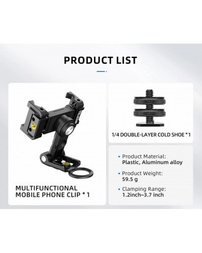 TELESIN Multifunctional Mobile Phone Holder
