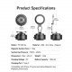 TELESIN Magnetic Electric Suction Cup Bracket