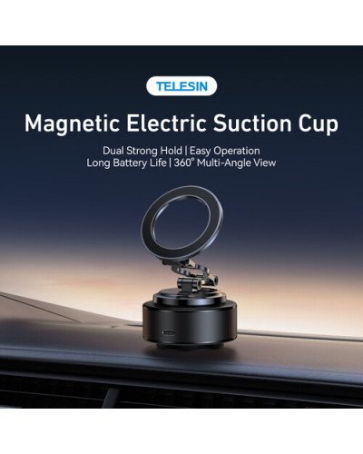 TELESIN Magnetic Electric Suction Cup Bracket