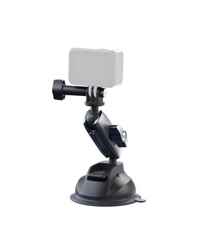 TELESIN Aluminum Alloy Camera Suction Cup Mount With Phone Clip