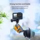 TELESIN Aluminum Alloy Camera Suction Cup Mount With Phone Clip TELESIN Aluminum Alloy Camera Suction Cup Mount With Phone Clip