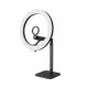 TELESIN Magnetic Desktop Phone Stand with 10 inch LED Photography Ring Light Selfie Fill Lamp