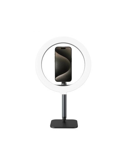 TELESIN Magnetic Desktop Phone Stand with 10 inch LED Photography Ring Light Selfie Fill Lamp