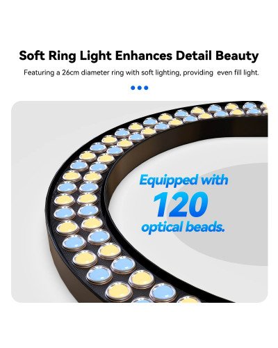 TELESIN Mobile Magnetic Floor Stand with 10 inch LED Photography Ring Light Selfie Fill Lamp TELESIN Mobile Magnetic Floor Stand with 10 inch LED Photography Ring Light Selfie Fill Lamp