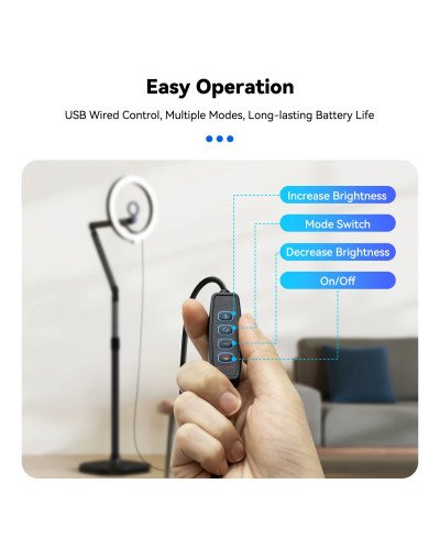 TELESIN Mobile Magnetic Floor Stand with 10 inch LED Photography Ring Light Selfie Fill Lamp TELESIN Mobile Magnetic Floor Stand with 10 inch LED Photography Ring Light Selfie Fill Lamp