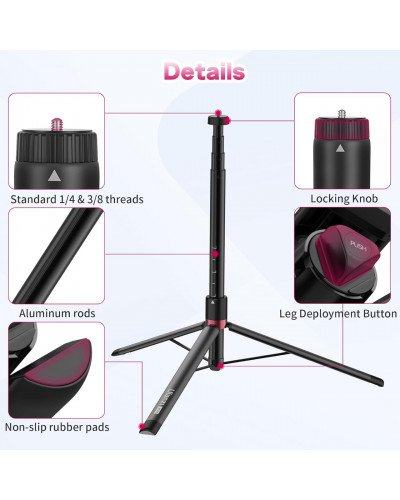 Ulanzi AT-01 1.5m Extendable Light Stand Tripod with Portable Dolly Ulanzi AT-01 1.5m Extendable Light Stand Tripod with Portable Dolly