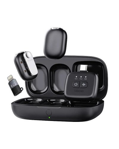 Ulanzi A30 Wireless Lavalier Tiny Microphone System with Type C & Lightning Connector