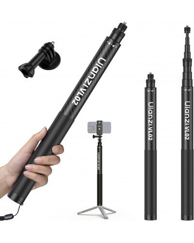 Ulanzi VL02 2.7M Carbon Fiber Selfie Stick Invisible Pole for GoPro Insta360 DJI Osmo Action Camera Ulanzi VL02 2.7M Carbon Fiber Selfie Stick Invisible Pole for GoPro Insta360 DJI Osmo Action Camera