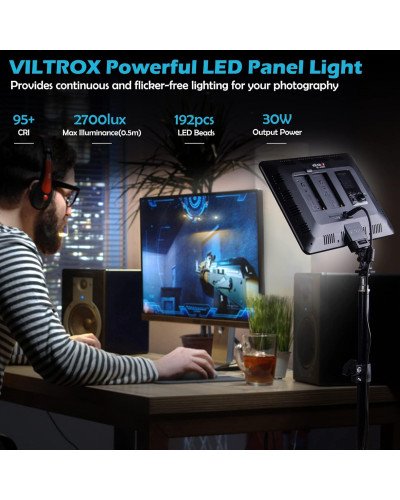 Viltrox VL-200T Bi-Color LED Light with Stand