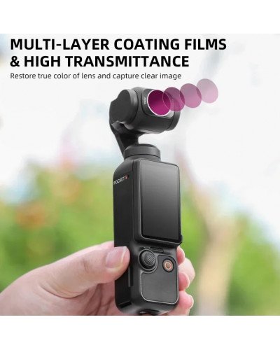 DJI Osmo Pocket 3/4 Filter Accessories CPL/ND8/ND16 3 Mix Filters