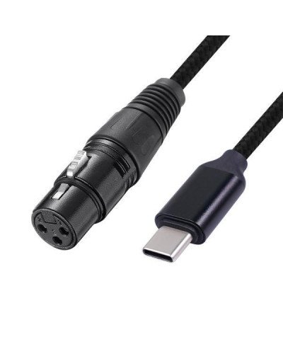 USB Type C To XLR Adapter Type C Male To 3 Pin XLR Female Microphone Cable 3 Meter