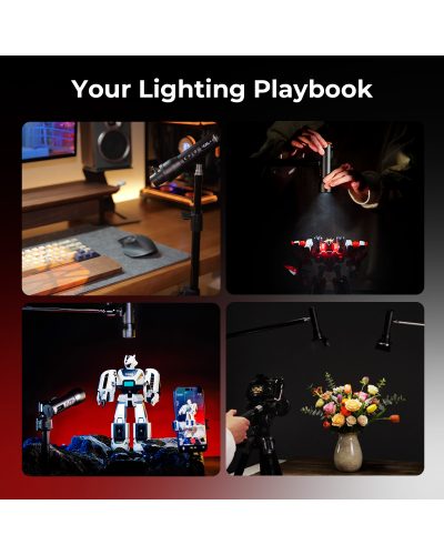 SmallRig RF 05B Portable Zoom LED Video Light CRI 96+ 1900K-8000K OLED Display Creative Spotlight