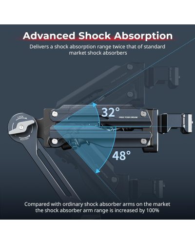 SmallRig mini Shock Absorber Arm for DJI Osmo Pocket 3/Action 6/5 Pro/4 for GoPro Hero13/12/11 for Insta360 X5/4/3
