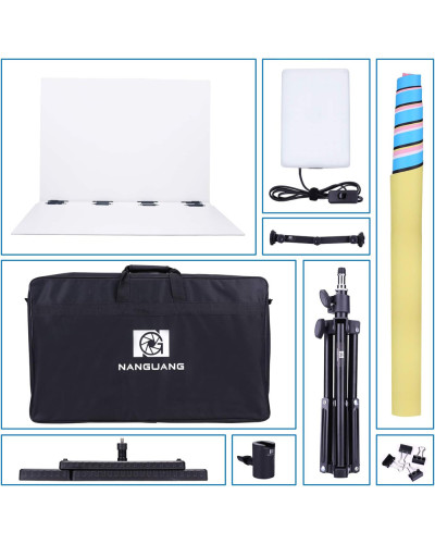 NANGUANG CN-T96 3Kit Ultra-Thin Ultra-Soft Ra95 5600K Easy Setting Photo Lighting Kit