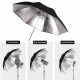 80cm Professional Reflective umbrella studio lighting Black/Silver