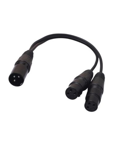XLR Splitter Cable Male to Dual Female Y-Splitter 3Pin Balanced Microphone 30cm