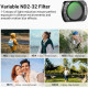 NEEWER ND2-32/ CPL/ Black Diffusion 1/4 Filter & Screen Protector Compatible with DJI Osmo Pocket 3/4