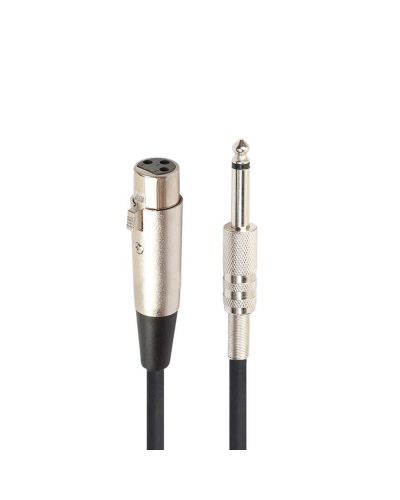 6.5mm (1/4) Mono Male to XLR Female Audio Cable Lead 1.8m Microphone