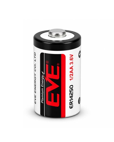EVE ER 14250 Lithium Thionyl Chloride Battery 1/2 AA Size 3.6V 1200mAh for Utility Metres and Security Systems