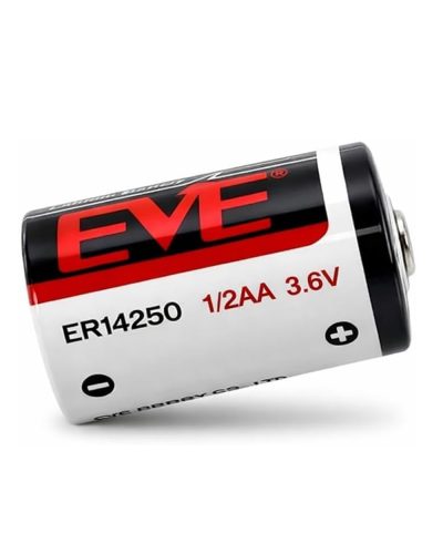 EVE ER 14250 Lithium Thionyl Chloride Battery 1/2 AA Size 3.6V 1200mAh for Utility Metres and Security Systems
