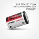 EVE ER 14250 Lithium Thionyl Chloride Battery 1/2 AA Size 3.6V 1200mAh for Utility Metres and Security Systems