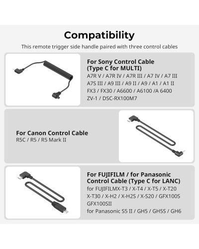 SmallRig Side Handle with Rec Trigger (1/4"-20 Screws) 4928