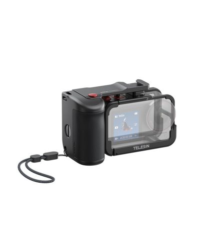 TELESIN Aluminum Street Photography Grip & Cage Kit for DJI Action 3/4/5 Pro