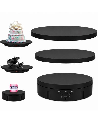 3in1 360° Electric Rotating Display Stand (Black) 3in1 360° Electric Rotating Display Stand (Black)