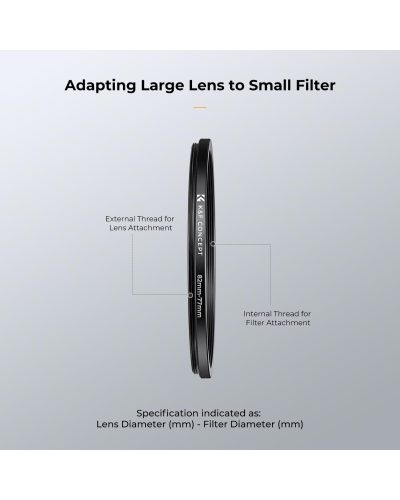 K&F Concept 11 in 1 Step Down Ring Set