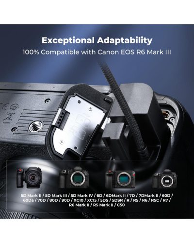 K&F Concept Dummy Battery for Canon LP-E6P D-Tap Camera Power Adapter K&F Concept Dummy Battery for Canon LP-E6P D-Tap Camera Power Adapter
