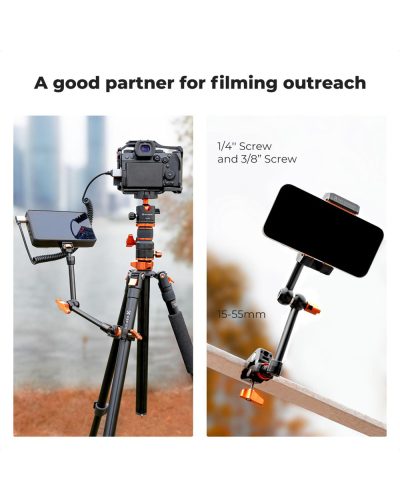 K&F Concept 11-Inch Magic Arm with 1/4-Inch Screw & 360° Ball Heads for Monitor LED Light & Camera Rig K&F Concept 11-Inch Magic Arm with 1/4-Inch Screw & 360° Ball Heads for Monitor LED Light & Camera Rig