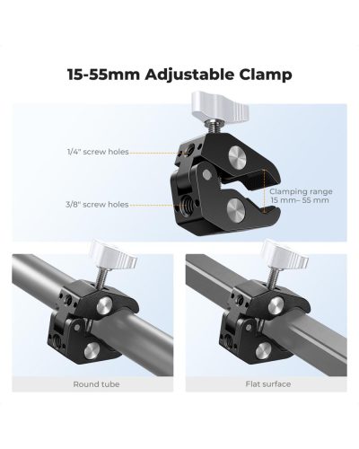 K&F Concept 9.8-Inch Magic Arm Clamp Kit with Dual 360° Ball Heads for Monitor Light & Camera Rig K&F Concept 9.8-Inch Magic Arm Clamp Kit with Dual 360° Ball Heads for Monitor Light & Camera Rig